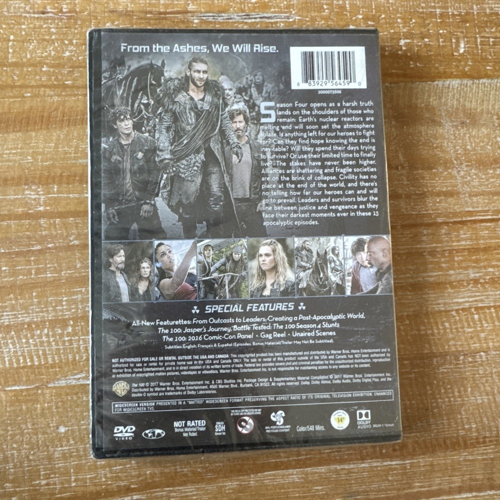 The 100 The Complete Fourth Season DVD Eliza Taylor NEW - Picture 2 of 2